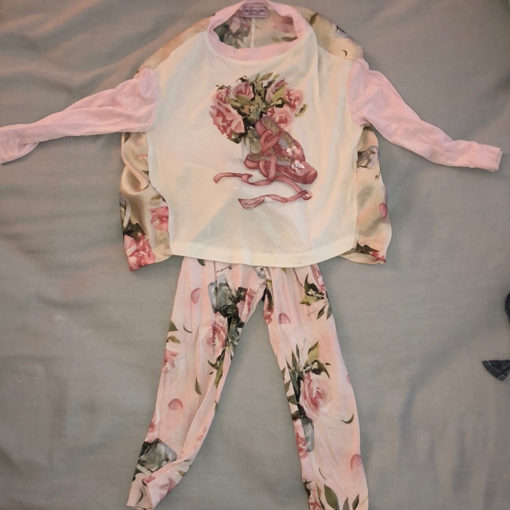 Monnalisa - long sleeve shirt and pants